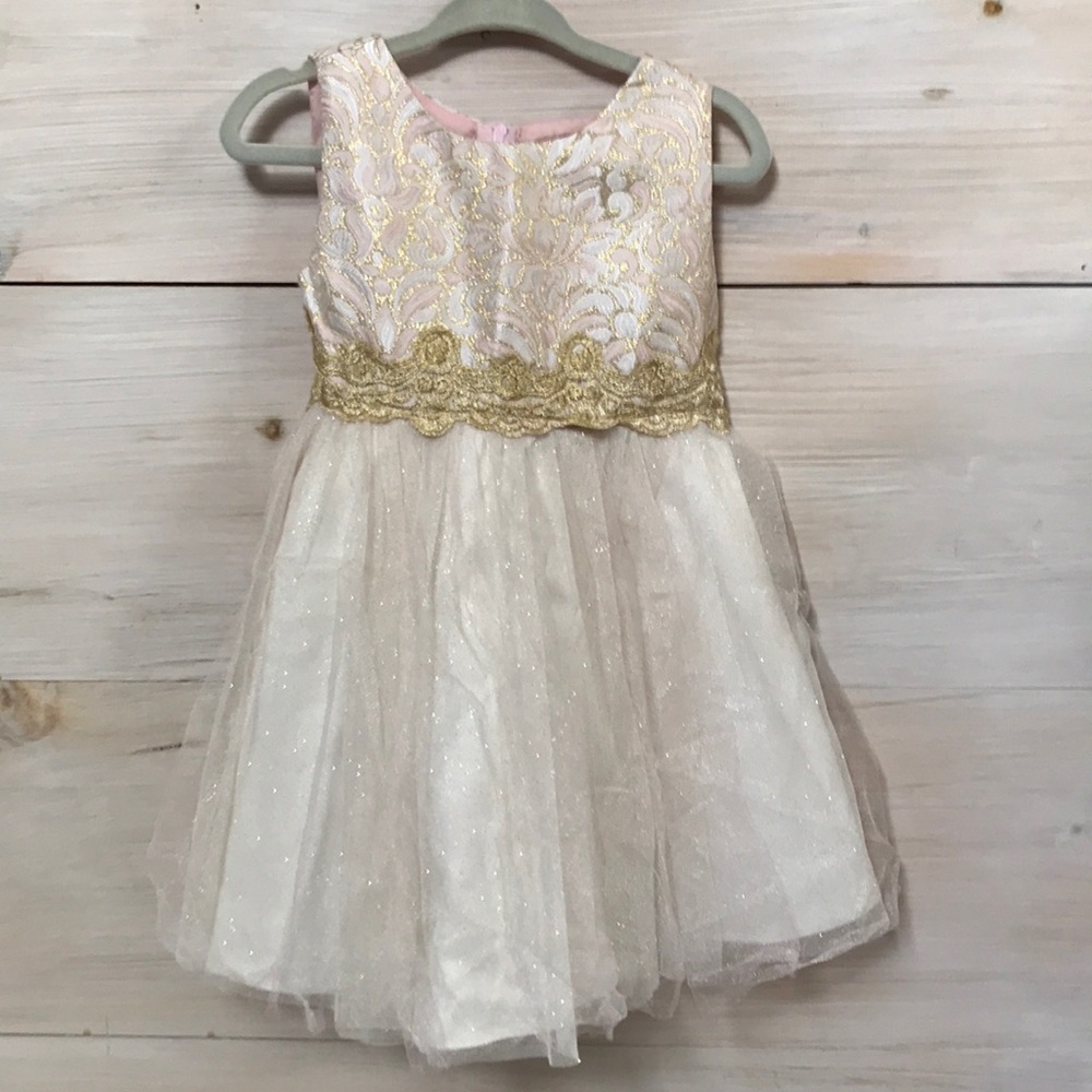 Gold and pink Party dress